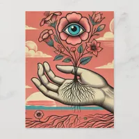 Surreal Gardeners Hand Postcard