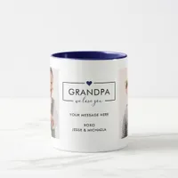 Modern I/We Love You Grandpa/Grampa/Other 2-Photo Mug
