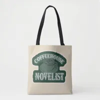 Coffeehouse Novelist Writers Illustrated Slogan Tote Bag