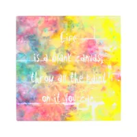 [Painter's Cloth]  Distressed Rainbow Tie-Dye Metal Print