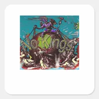 No Kings Classic Modern Minimal Style Square Sticker