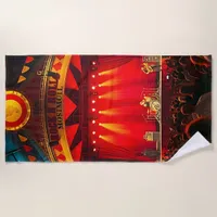 Rock n Roll Concert Stage Beach Towel
