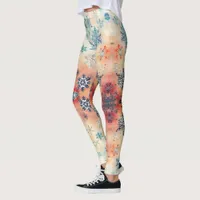 Vintage Snowflakes Pattern - Leggings