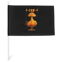 F-Caw-F Chicken Essential Trendy Art Car Flag