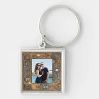 Custom Photo Antique Skeleton Key Frame Image, YPI Keychain