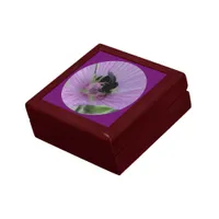 Light Purple Flower with Bee Circle Gift Box