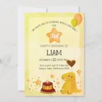 Loud Roar 3rd Birthday Invitation