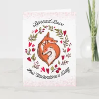 Red Foxes Valentine Love Card