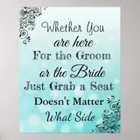 Wedding Seating Chart, Sit "wherever"  Poster