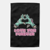 Zombie Classic - Skeleton Heart And Hands Garden Flag