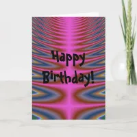 Pink Tie Dye Happy Birthday Card