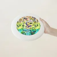 Handpainted Elegant Feminine Eyes Colorful Leaves  Wham-O Frisbee