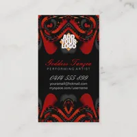 Exotic Tribal Goddess Red+Black Business Card