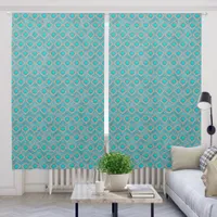 Southwest Turquoise Stone Geometric Print 50x84in Blackout Curtains