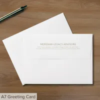 Minimalist Return Address Back Flap Envelope