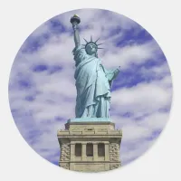 Statue of Liberty, Ellis Island, New York Classic Round Sticker