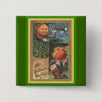 Vintage Singing Pumpkin Man Button