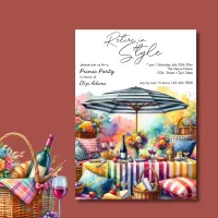 Retire In Style I Elevated Picnic Retirement Party Invitation