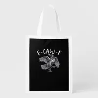 F-Caw-F Crow Retro Classic Grocery Bag