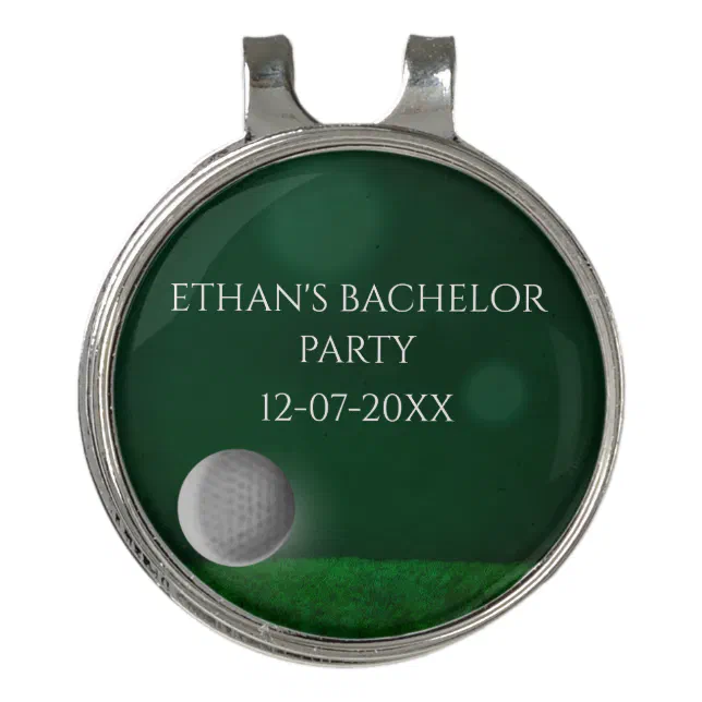 Golfers bachelor party green golf ball golf course golf hat clip