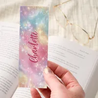 Pastel Watercolor Stars Dreamy Personalized Bookmarks