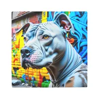 Colorful Urban Graffiti Street Art Pitbull Lover