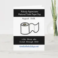 National Toilet Paper Day August 26th Humor  Card