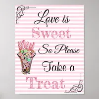 Wedding Sign for Candy Buffet ,Pink Candies