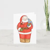 Merry Christmas Santa With Sack Card