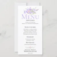 Spring Floral Bouquet  Wedding Menu