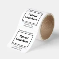 Add Your Business Logo and Info Personalized Square Sticker