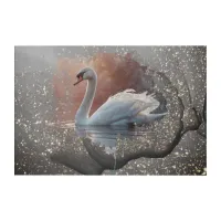 *~* Pastel Beautiful SC1 Unique Glitter White Swan Acrylic Print