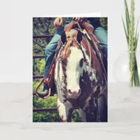 Western Paint Horse, Birthday Card