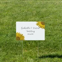 Yellow Sunflower Wedding Sign