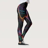 Electric Pulse: Symphony of Neon Frequencies Leggings