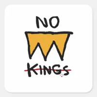 No Kings Anti Classic Square Sticker