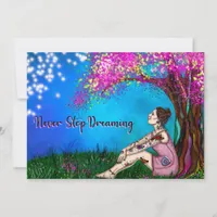 Pretty Tattooed Girl under a Magical Tree