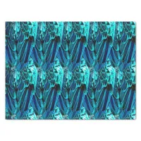  Macaw feather design in blue, watercolor abstract Tissue Paper