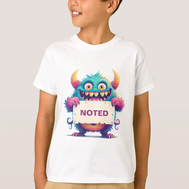 Noted Sign Funny Monster T-Shirt