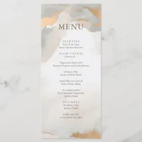 Modern Abstract Watercolor Gold Wedding Menu