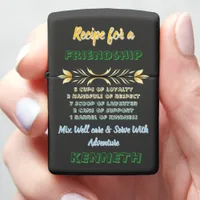 Playful recipe for a true friendship Flame igniter Zippo Lighter