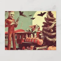 Christmas Halloween Horror Postcard