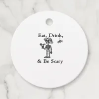 Eat Drink And Be Scary Halloween Aesthetic Style Favor Tags