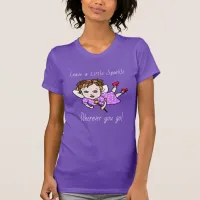 Whimsical Fairy Quote Folk Art Floral T-Shirt