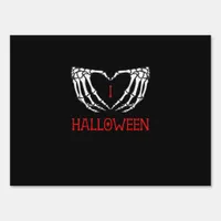 Halloween Skeleton Hands Forming Heart Gothic Sign