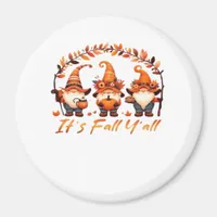 It’s Fall Y’all Pumpkin Gnome Autumn Tree Funny Fa Magnet