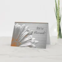 Orange Floral Highlights Marriage Announcement