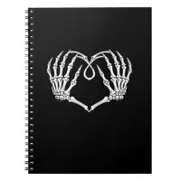 Valentines Day Gothic Heart With Skeleton Hands Va Notebook