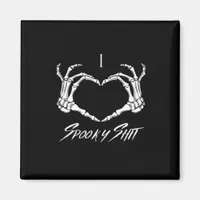 Spooky Classic - Skeleton Hands Heart Magnet