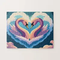 Swans In Love Jigsaw Puzzle